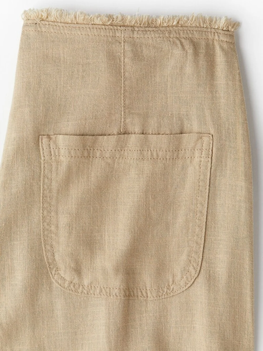Viral Divided H&M Frayed-Edge Linen-Blend Trousers